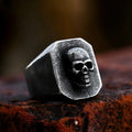 Memento Mori Skull Stainless Steel Ring