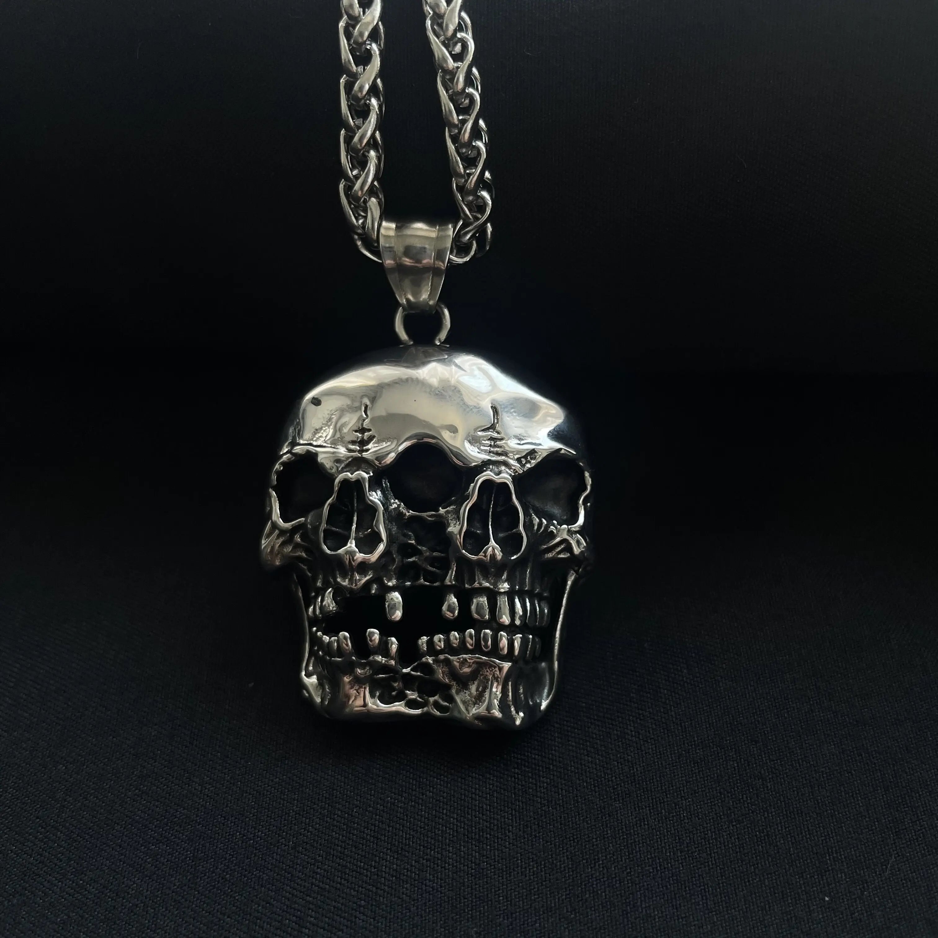 Merging Skull Stainless Steel Pendant