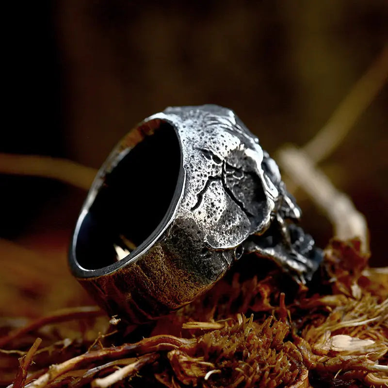 Merging Skull Stainless Steel Ring