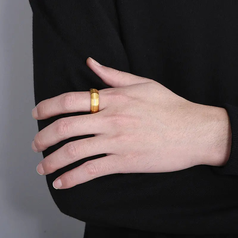 Minimalist Polygon Stainless Steel Ring Band
