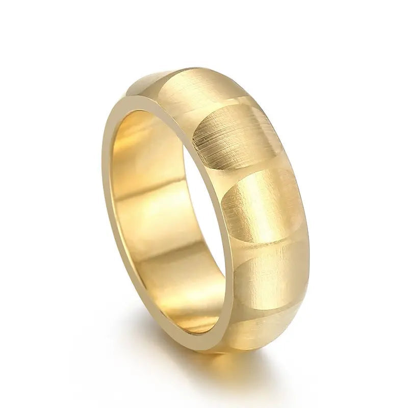 Minimalist Polygon Stainless Steel Ring Band