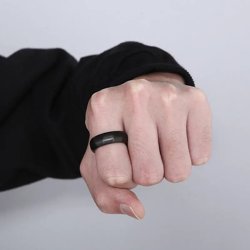 Minimalist Polygon Stainless Steel Ring Band