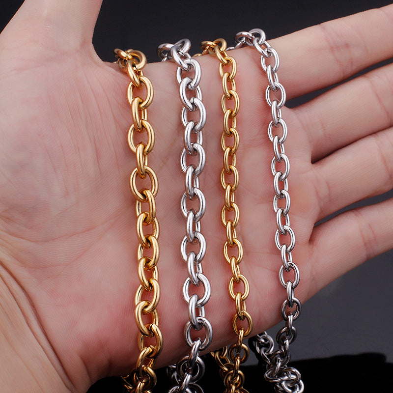 Minimalist O-Link Chain Stainless Steel Necklace Bracelet