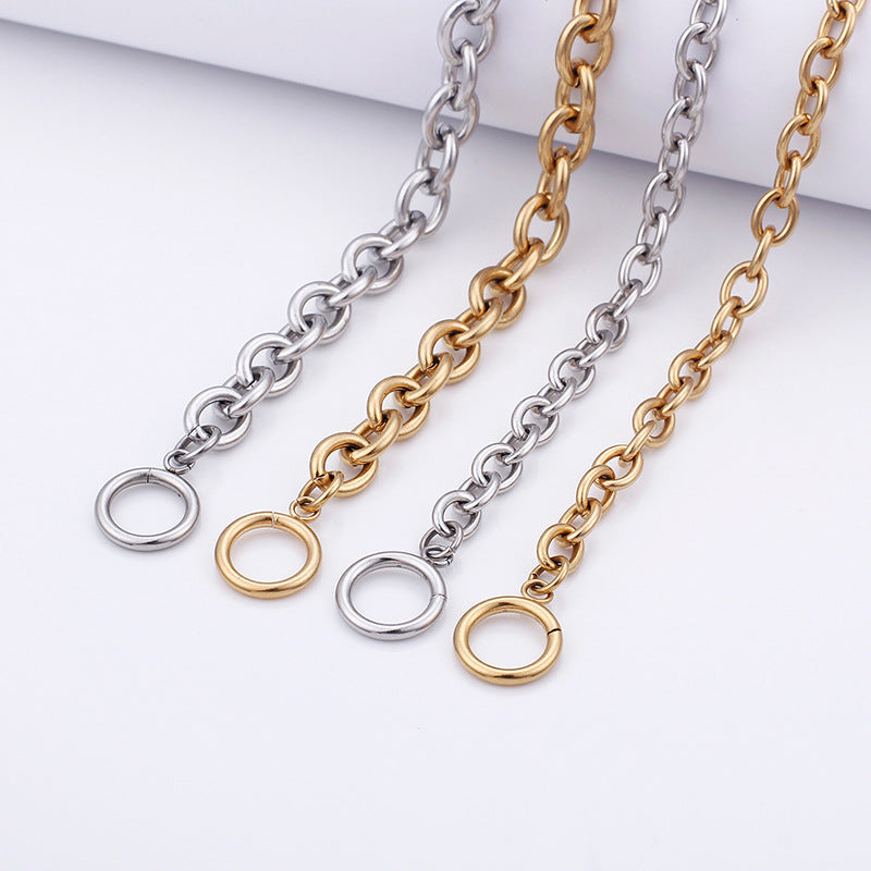 Minimalist O-Link Chain Stainless Steel Necklace Bracelet