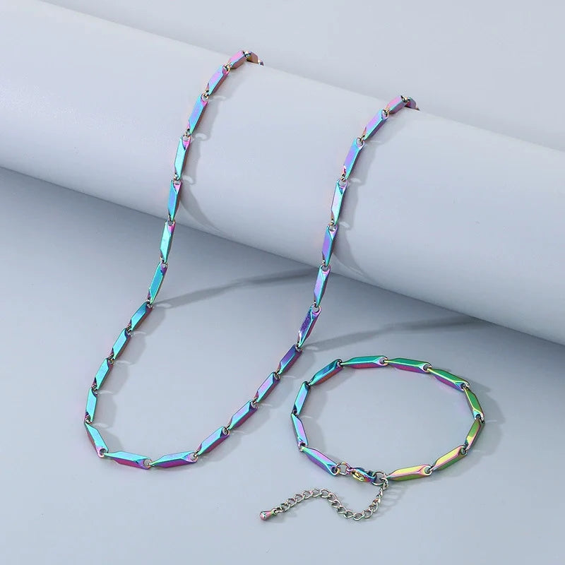 Minimalist Rhombus Bamboo Joint Necklace