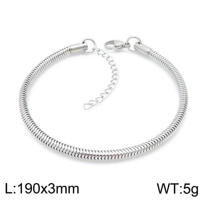 Minimalist Snake Bone Chain Bracelet
