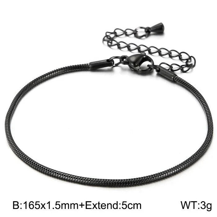 Minimalist Snake Bone Chain Bracelet