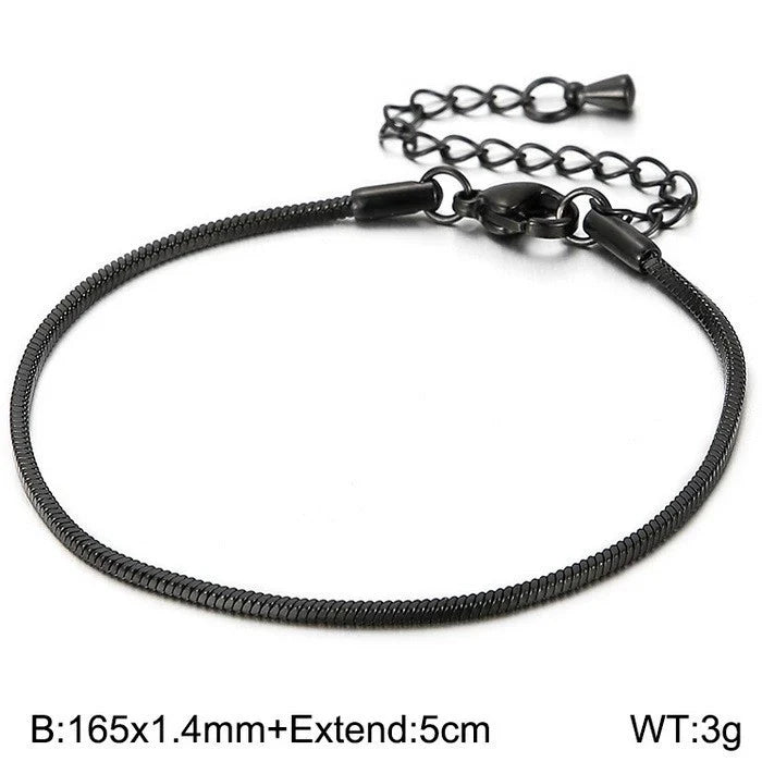 Minimalist Snake Bone Chain Bracelet