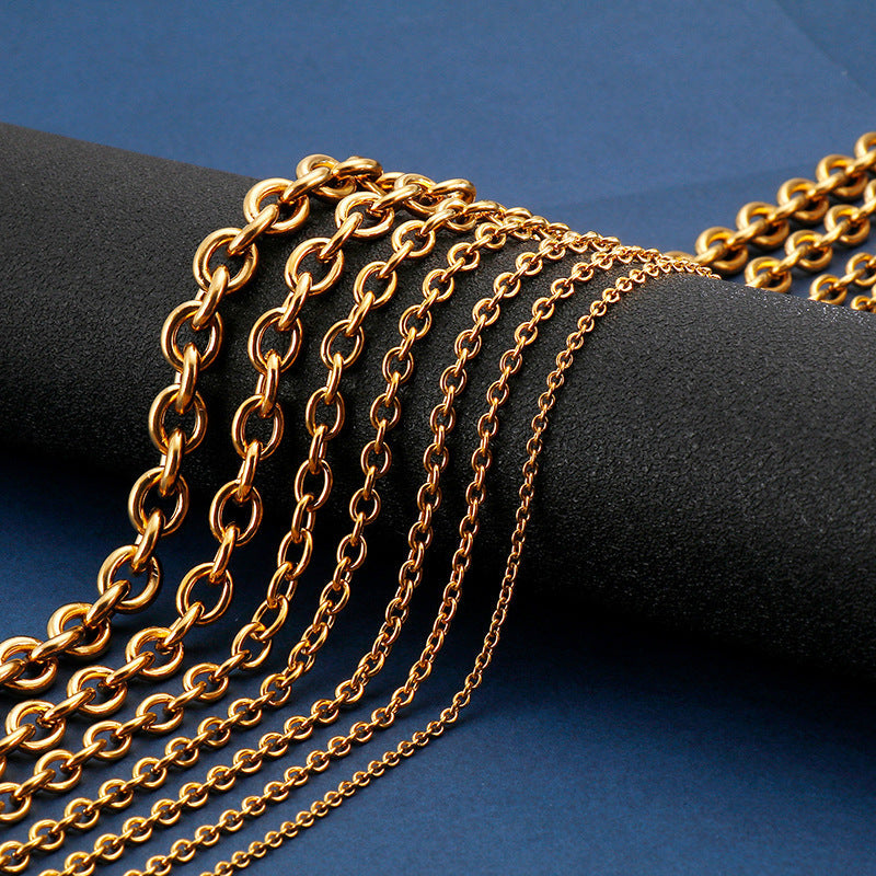 Minimalist O-Link Chain Stainless Steel Necklace Bracelet