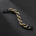 Mixed Color Curb Link Stainless Steel Bracelet