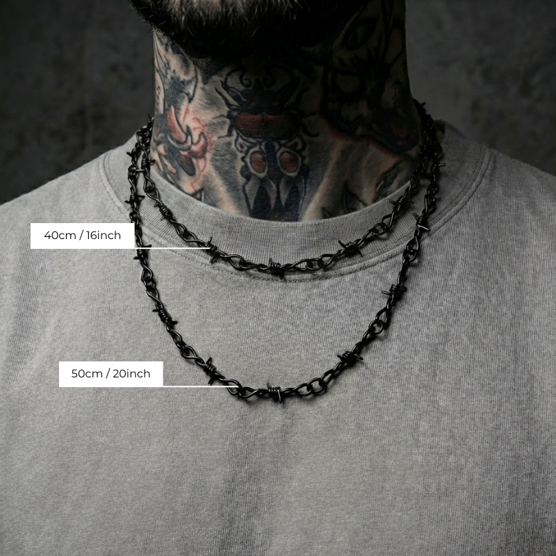 Black Barb Wire Necklace