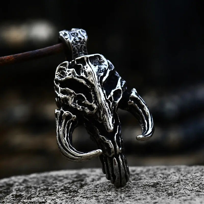 Mythosaur Skull Sigil Stainless Steel Pendant