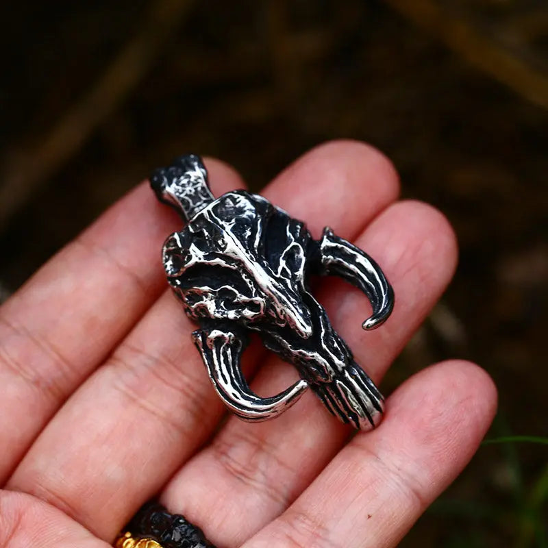 Mythosaur Skull Sigil Stainless Steel Pendant