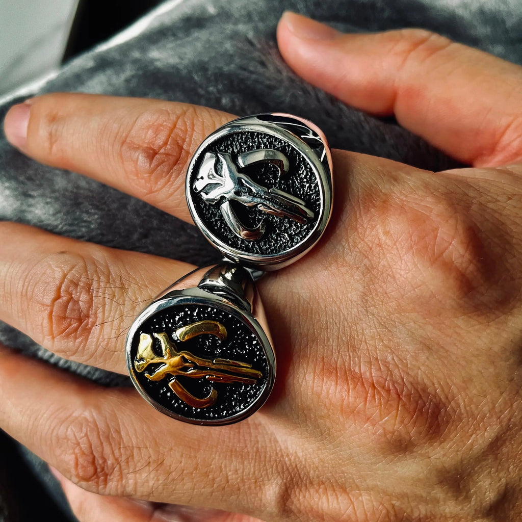 Mythosaur Skull Sigil Stainless Steel Ring