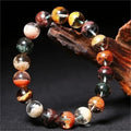 Natural Green Phantom Ghost Quartz Crystal Gemstone Bracelet