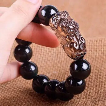 Natural Rainbow Eye Obsidian Bracelets Bangles Chakra Bracelet