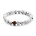 Natural Stone Round Beads Stretchable Bracelet