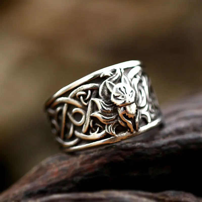 Nine-tailed Fox Stainless Steel Ring Band
