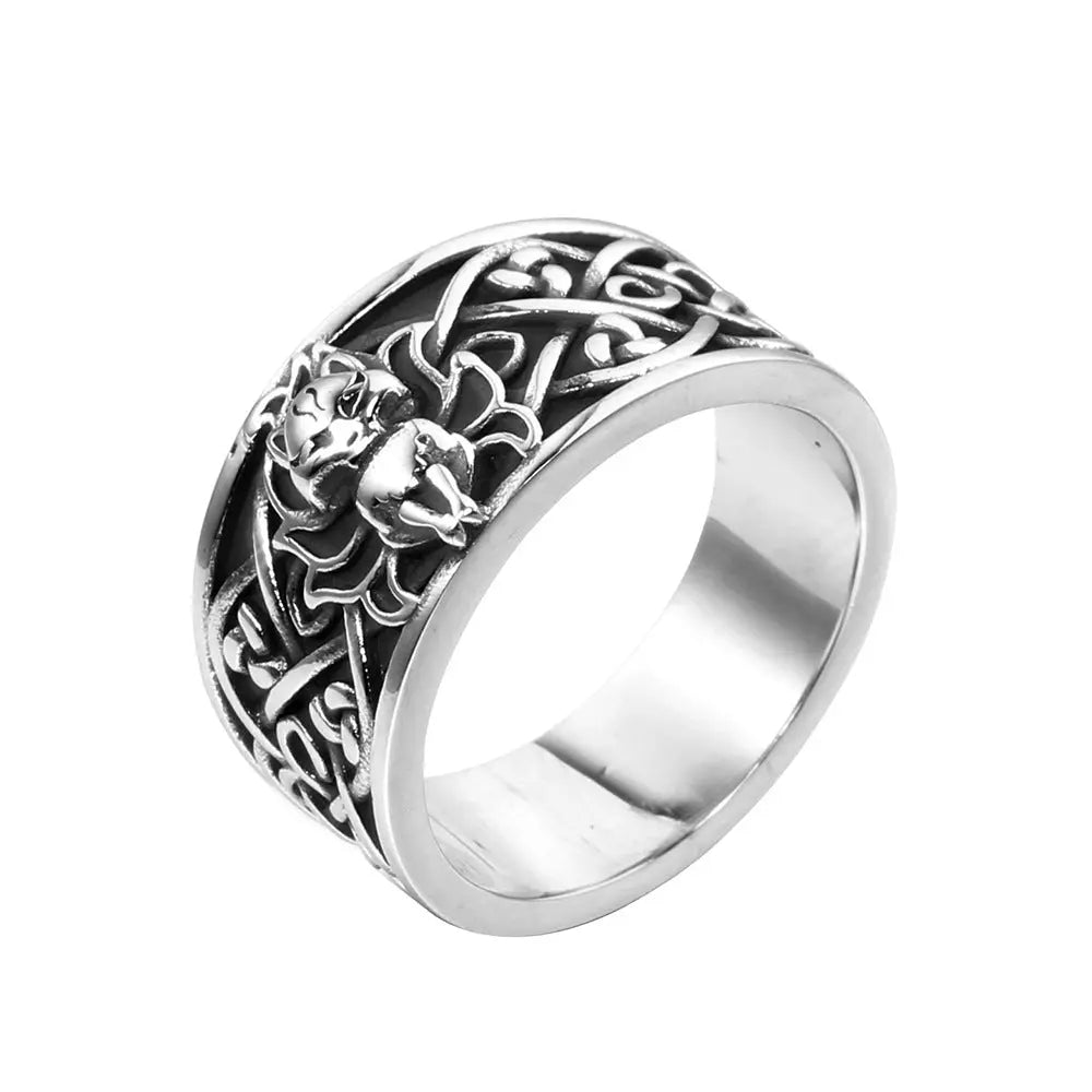 Nine-tailed Fox Stainless Steel Ring Band