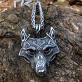 Nordic Wolf Head Stainless Steel Pendant