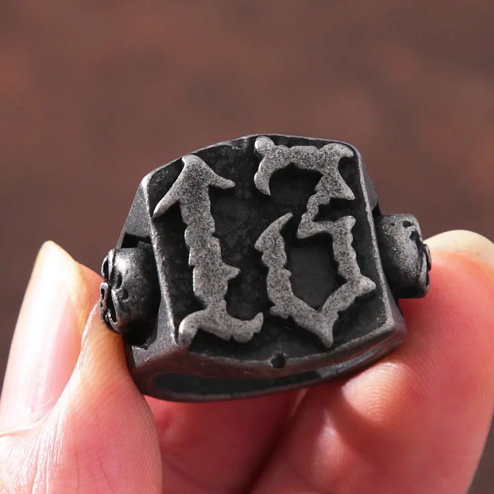 Number 13 Stainless Steel Ring