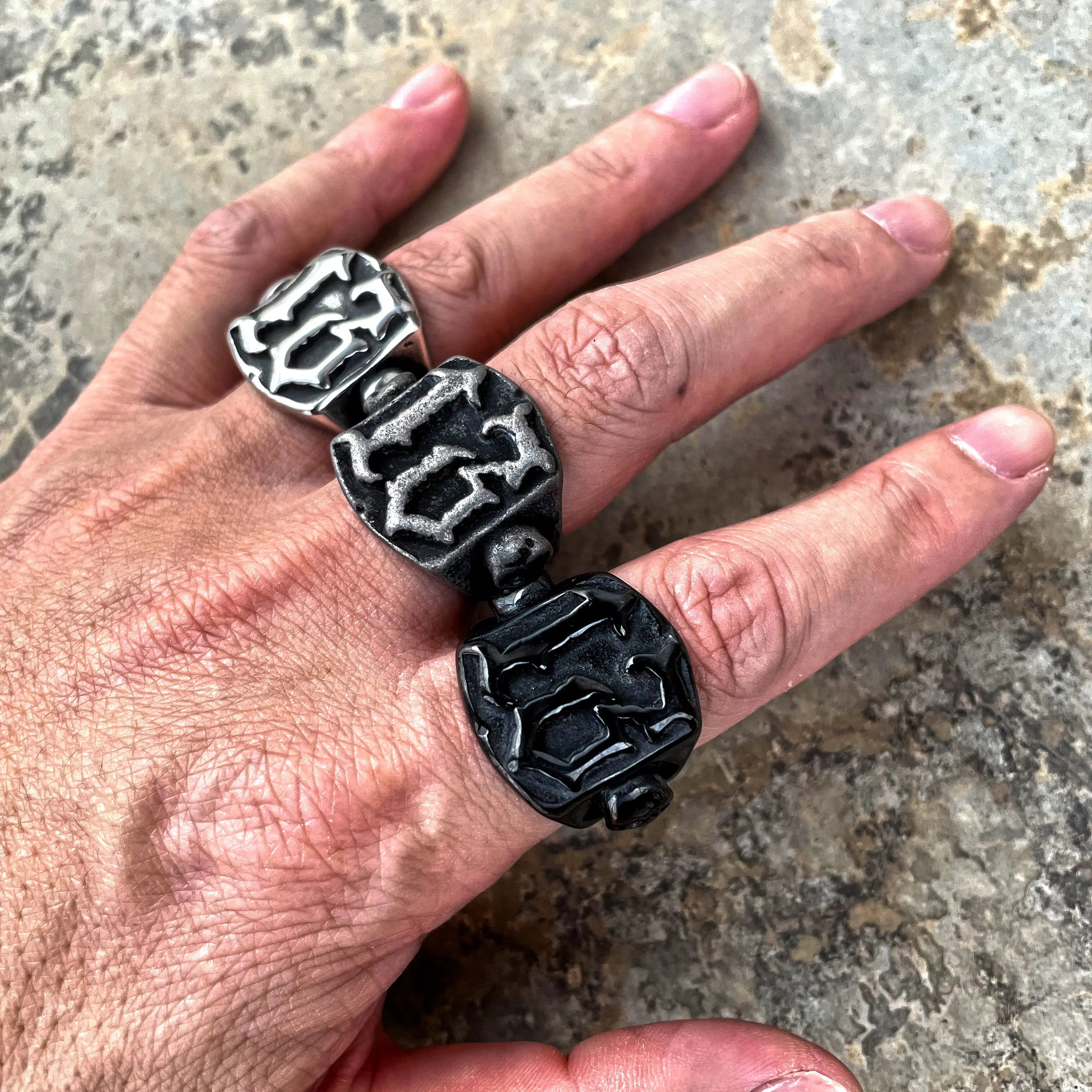 Number 13 Stainless Steel Ring