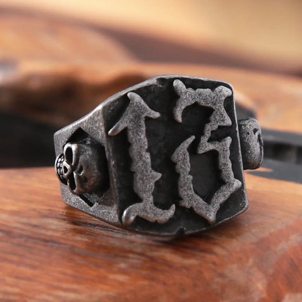 Number 13 Stainless Steel Ring