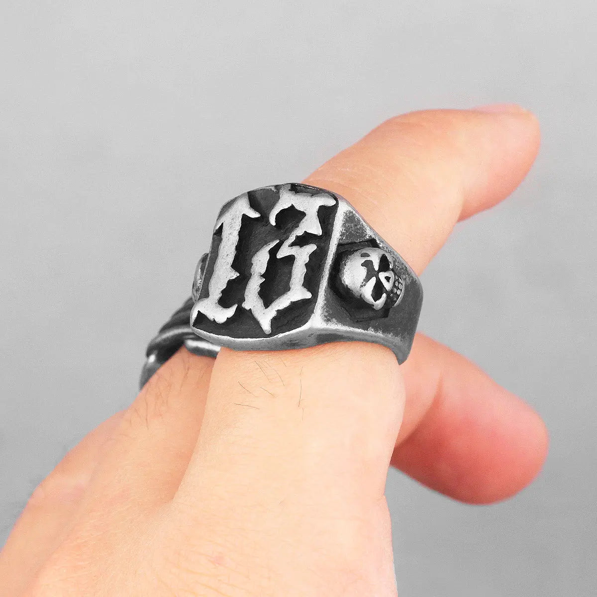 Number 13 Stainless Steel Ring
