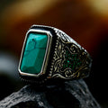 Stainless Steel Gemstone Men's Ring