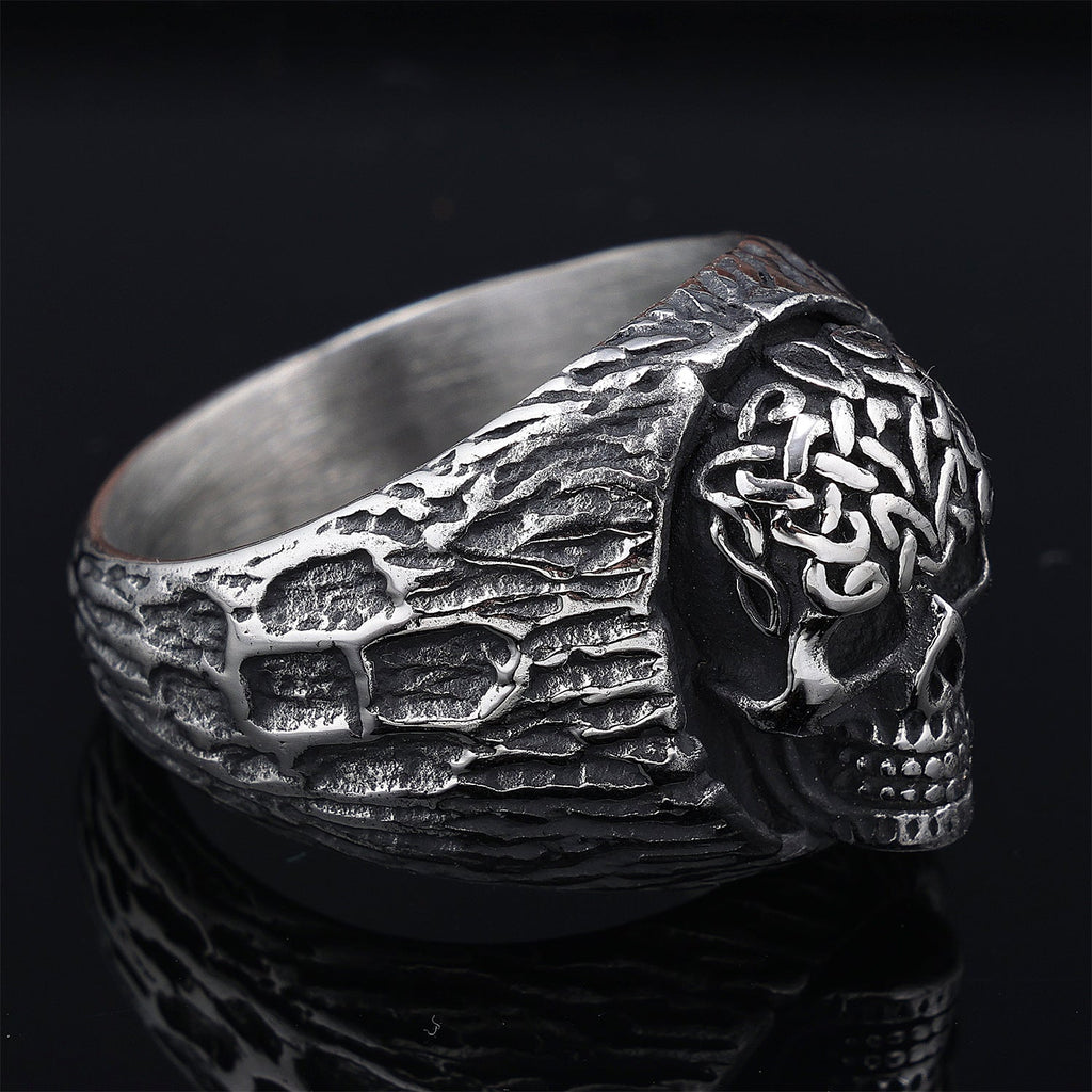 Celtic Knot Skull Stainless Steel Ring