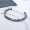 Mobius Pattern Vintage Stainless Steel Cuff Bracelet