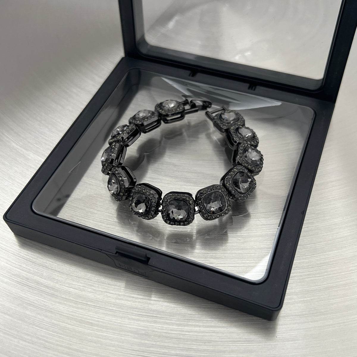 Square gemstone necklace