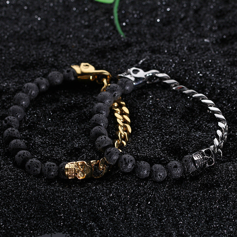 Sterling Silver Skull Bracelet