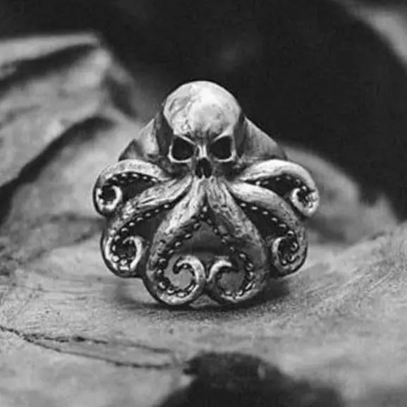 Octopus Skull Stainless Steel Ring