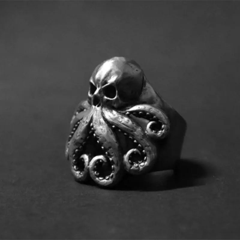 Octopus Skull Stainless Steel Ring
