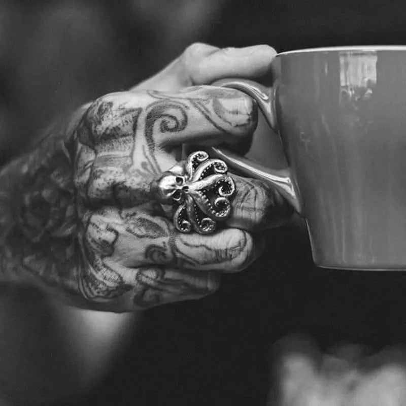 Octopus Skull Stainless Steel Ring