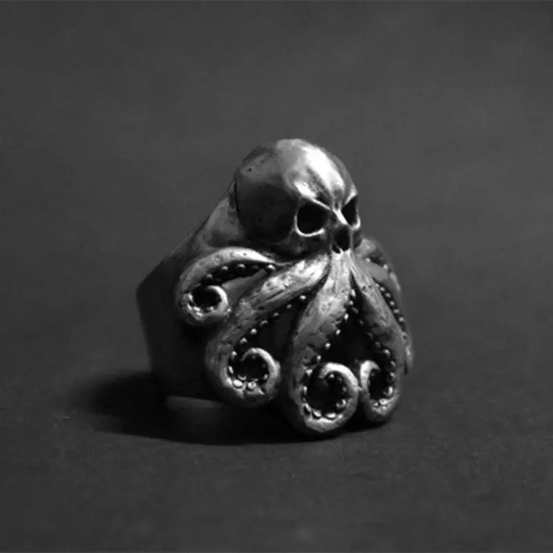 Octopus Skull Stainless Steel Ring