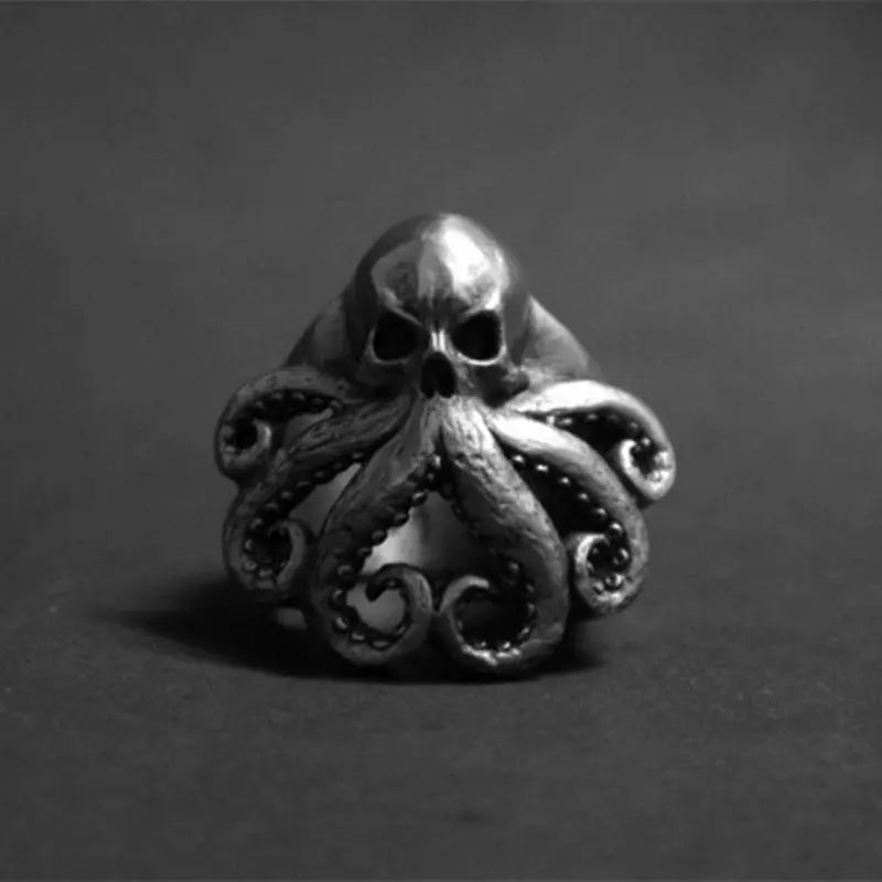 Octopus Skull Stainless Steel Ring