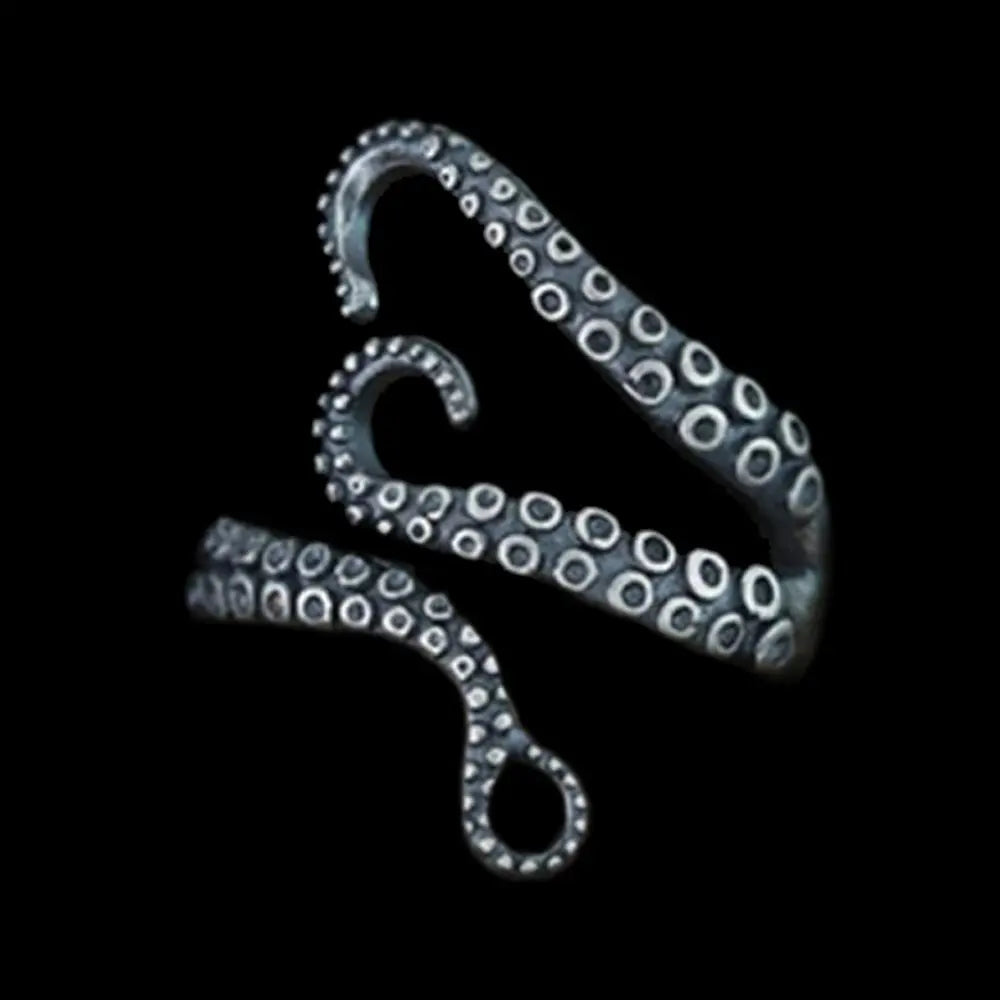 Octopus Tentacle Stainless Steel Animal Ring