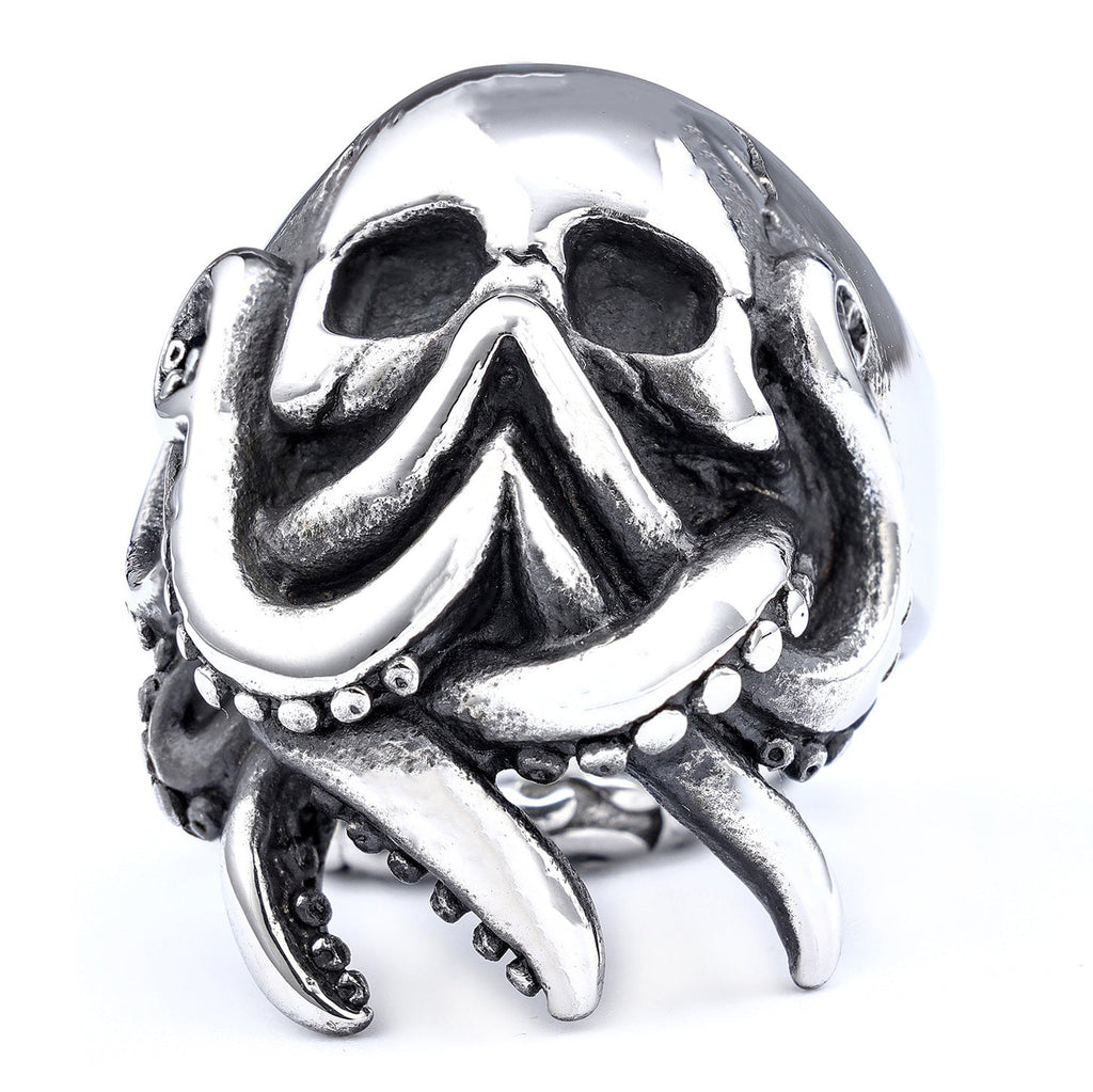 Octopus Skull Stainless Steel Ring