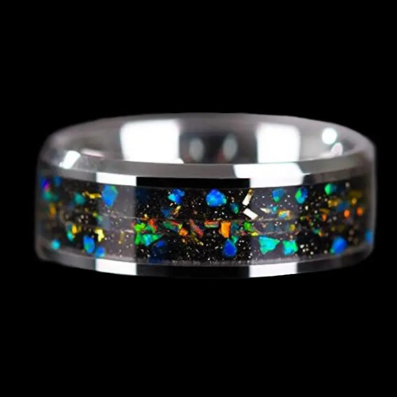 Opal Star Stainless Steel Ring