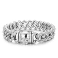 Open Box Skull Clasp Stainless Steel Bracelet