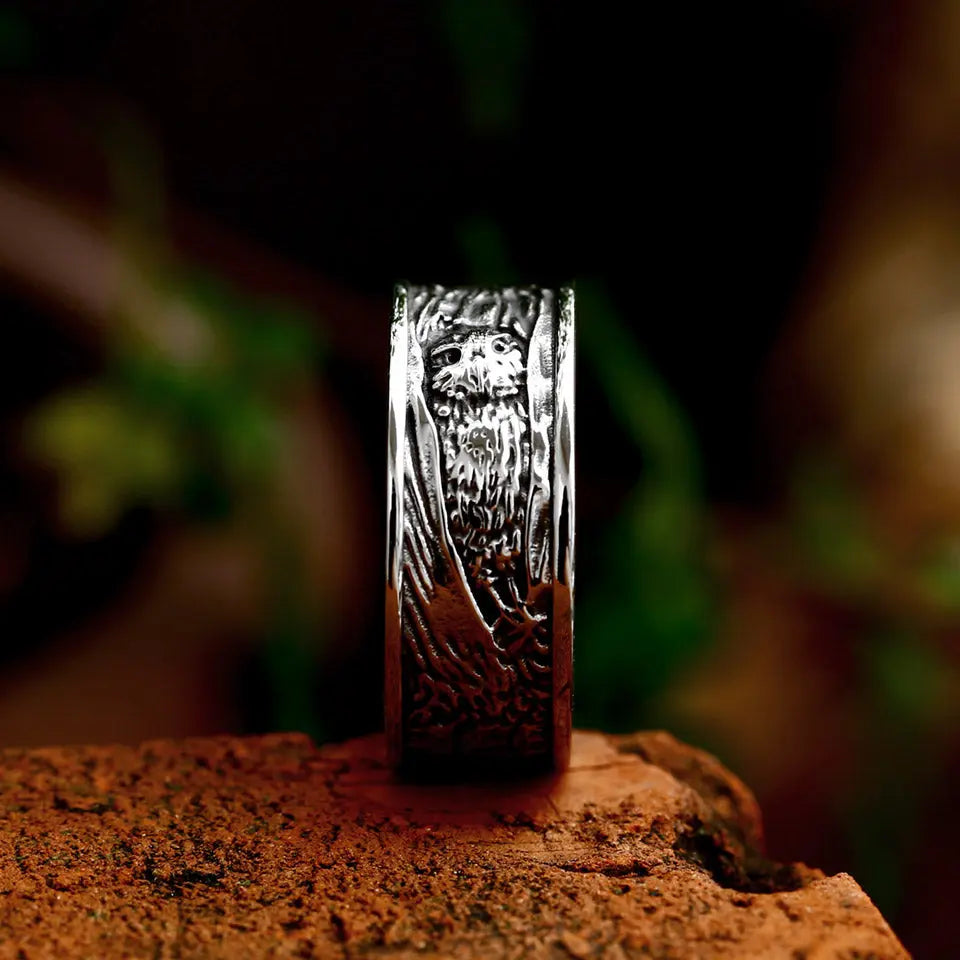 Owl Stainless Steel Ring Band