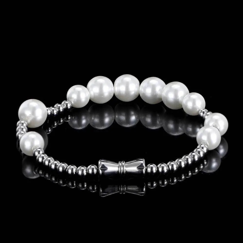 Pearl With Steel Necklace