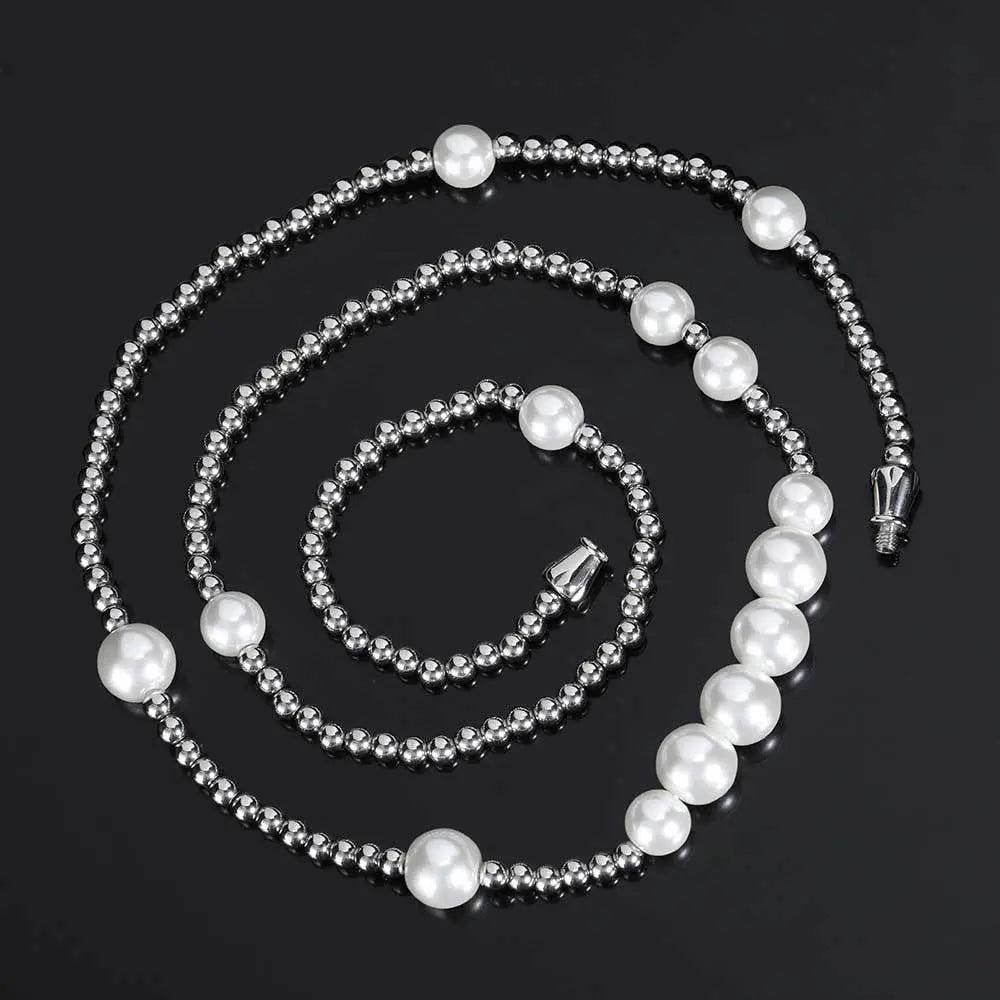 Pearl With Steel Necklace