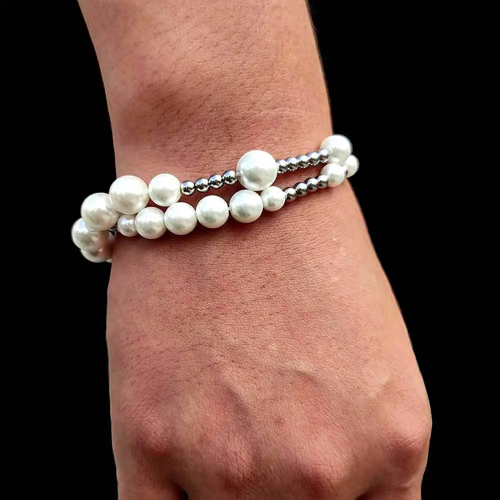 Pearl With Steel Necklace