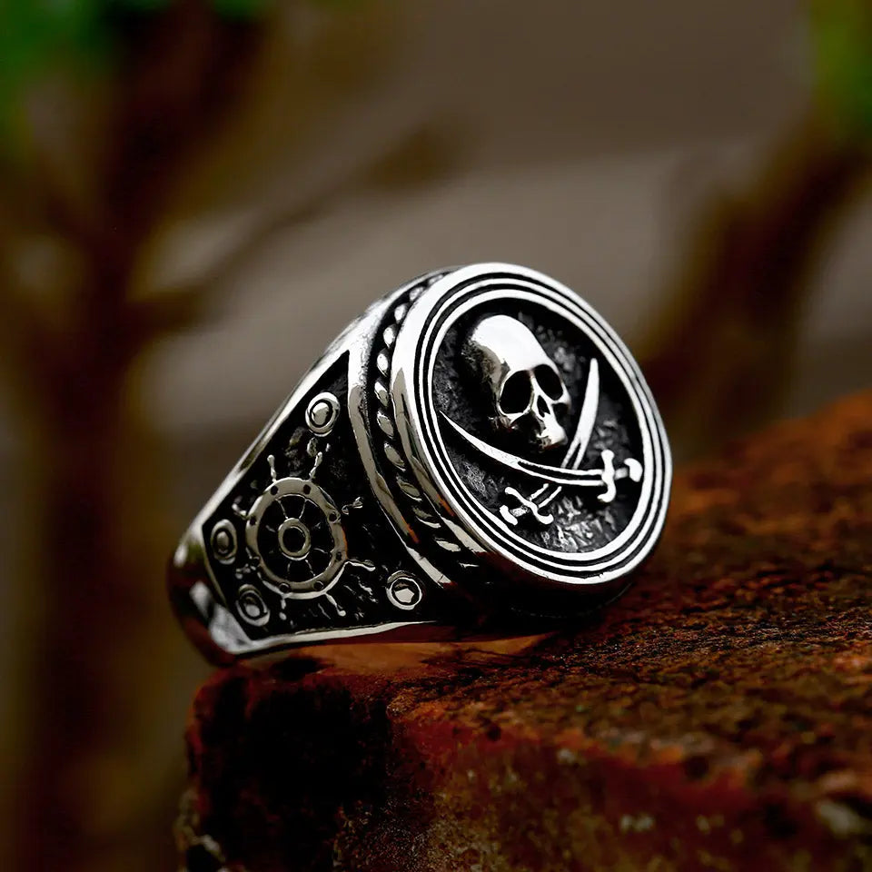 Pirate Skull Stainless Steel Ring