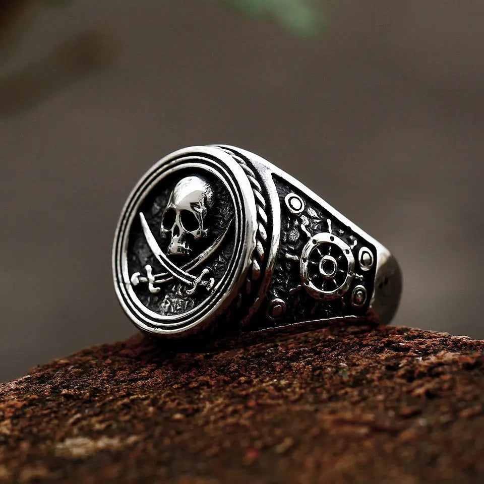 Pirate Skull Stainless Steel Ring