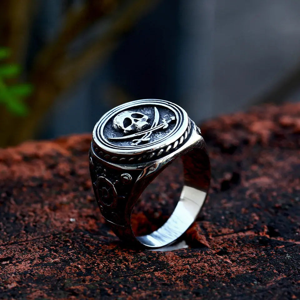 Pirate Skull Stainless Steel Ring