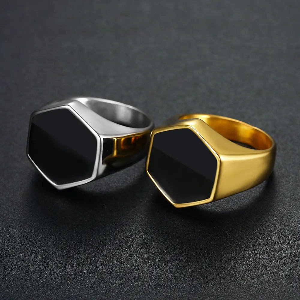 Polygon Stainless Steel Ring